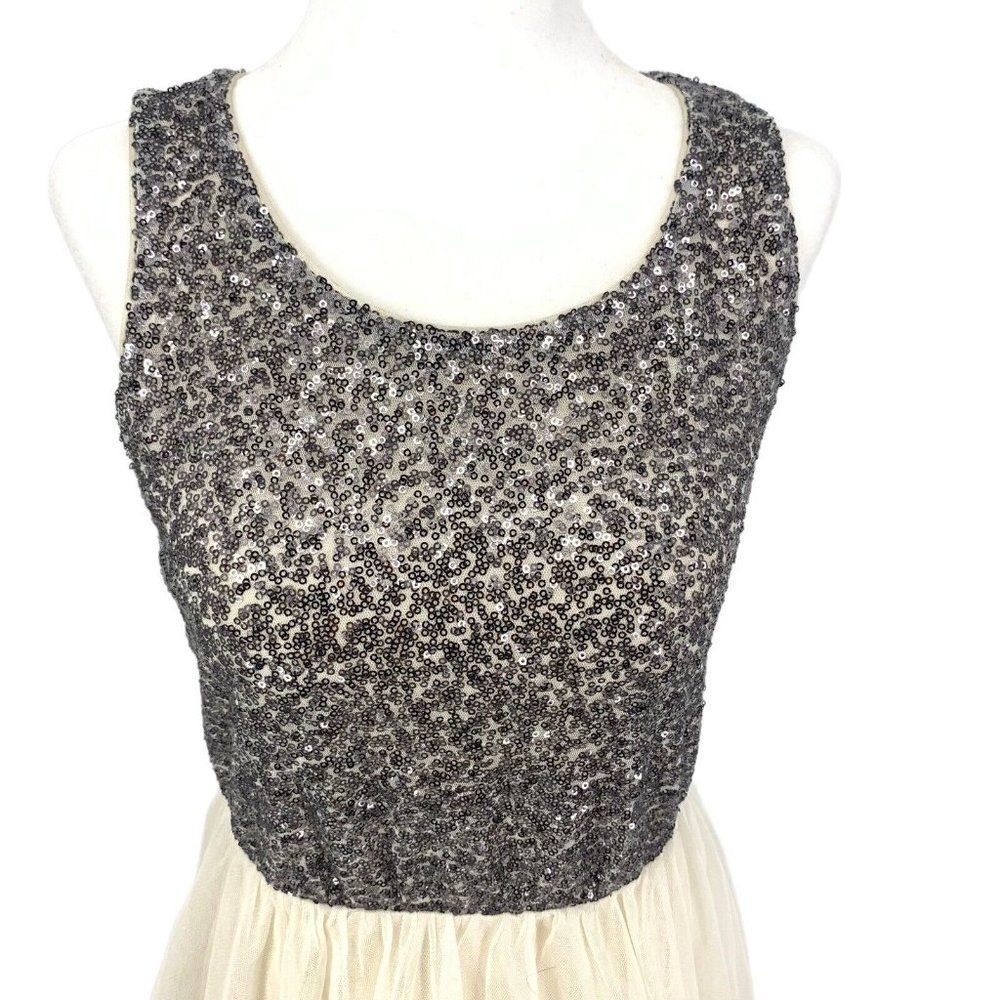 H&M Divided Sequins Tulle Fit Flare Skater Dress Party Wedding Cocktail Size 4 - Picture 6 of 12